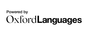 Oxford Languages logo black and white rectangle